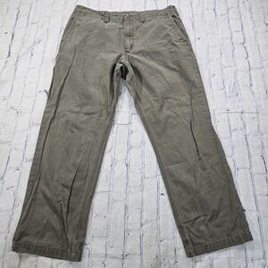 Duluth Trading Co MENS SIZE 40X32 Green Pants Utility Cargo Workwear